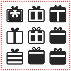 Stylized Gift Box Silhouette Vector   Perfect for Holiday Branding, Present Themed Graphics, and Celebration Designs