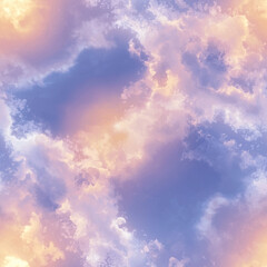 Obraz premium アニメ風の秋の夕方の巻層雲（うすぐも/けんそううん）風パターン