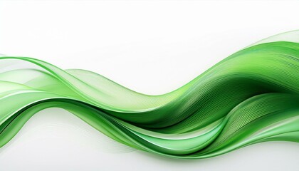 Elegant Green Waves: A Beautiful and Contemporary Abstract Background