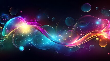 Fototapeta premium A vibrant abstract background with a clear, open space for text