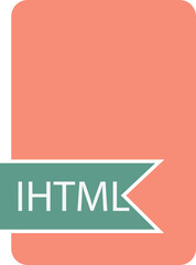 IHTML File format icon label contour