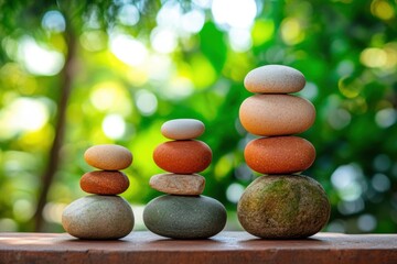 Tranquil balanced stacks in nature