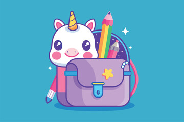 Best  cute unicron back to school Art Illustrations vector .eps