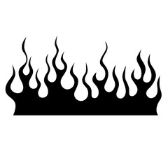 Flame tattoo tribal design sketch. Fire tattoo.