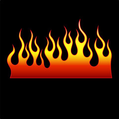 Flame tattoo tribal design sketch. Fire tattoo.