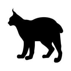 Lynx silhouette on transparent background © Irina