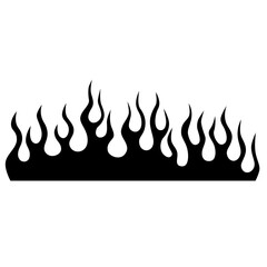 Flame tattoo tribal design sketch. Fire tattoo.