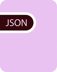 JSON File icon black fill and empty for symbol