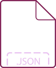 JSON File icon deep rounded outline