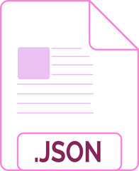 JSON File icon little lines outline