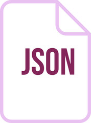 JSON File icon fill rounded corners bold outline