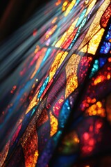 Fototapeta premium Stained Glass Window Close Up
