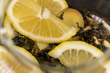 green tea with ginger and lemon