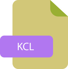 KCL file extension icon rounded corners and deep color