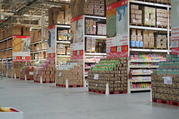 Wholesale Store Aisles Filled with Products