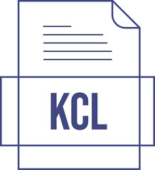 KCL File icon crisp thick outline sharp corners