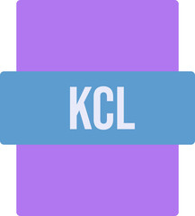 Obraz premium KCL ip file extension icon color fill outer flat