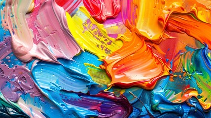 Showcasing a Mixture of Blending Paints