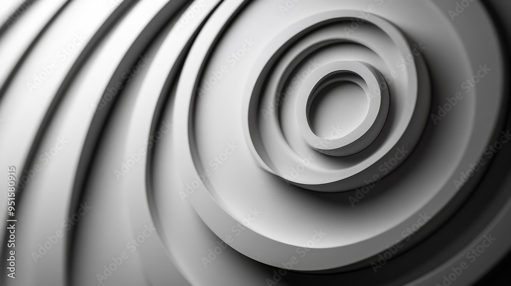 Canvas Prints Black and White Circular Object