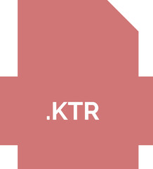 KTR File extension icon fill crisp corners with symbol