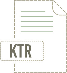 KTR File format icon dashed outline