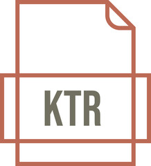 KTR File icon thick outline sharp corners