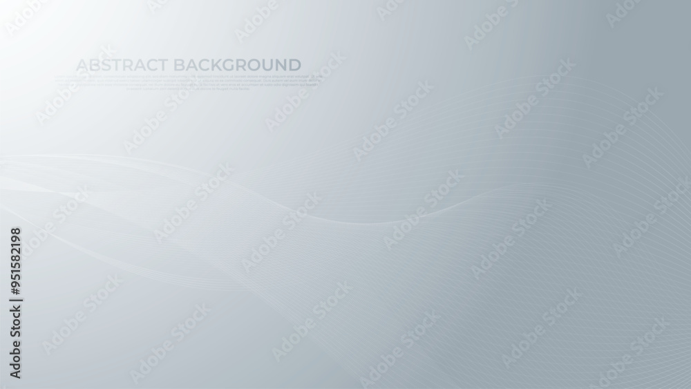 Aufkleber abstract gray and white background with flowing line element. digital future technology concept. abs