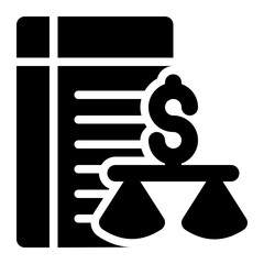 balance sheet, balance, accounting, report, financial statement solid or glyph icon