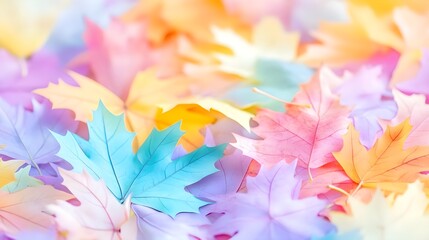 Pastel Autumn Leaves Background