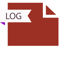 LOG File format icon roe color fill