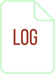 LOG File icon fill rounded corners bold outline