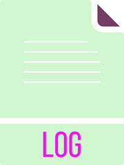 LOG ip file icon fill rounded corners