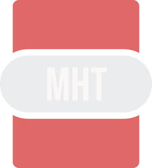 MHT File extension icon rounded and color fill