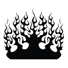 Tribal flame tattoo. Fire tattoo.