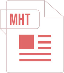 MHT icon inside transparent outline and sharp corners