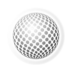 Black Lit Digital Globe Design Vector with Bright Spotted Swirly Patterned Surface - Vector Illustration Isolated on White Background