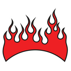 Flame tattoo tribal design sketch. Fire tattoo.