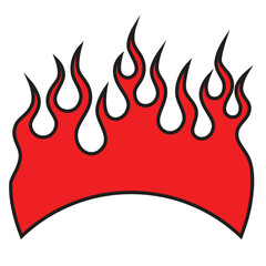 Flame tattoo tribal design sketch. Fire tattoo.