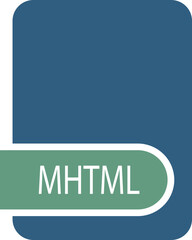 MHTML File format icon with contour