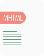 MHTML File icon deep and minimal
