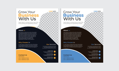 Corporate Flyer or Brochure design, cover modern layout, annual report, poster, flyer in A4 vector template