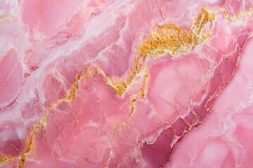 Colorful pink and golden marble stone abstract background