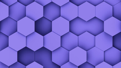 Purple hexagons geometric background, minimal honeycomb pattern wallpaper.