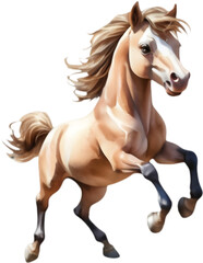 Obraz premium Adorable Horse Cartoon Clipart for Kids' Projects and Crafts. 