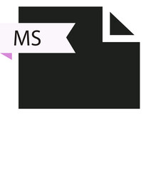 MS File format icon roe color fill