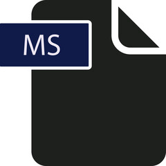 MS File format icon rounded shapes and spacing