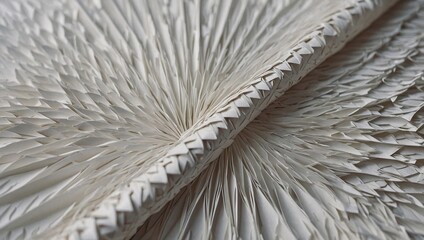 Intricate white paper textures with folded patterns.