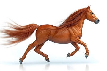 horse isolated on white background