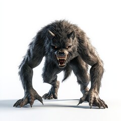 Fototapeta premium Werewolf with bared fangs.
