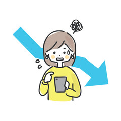 投資が失敗した女性